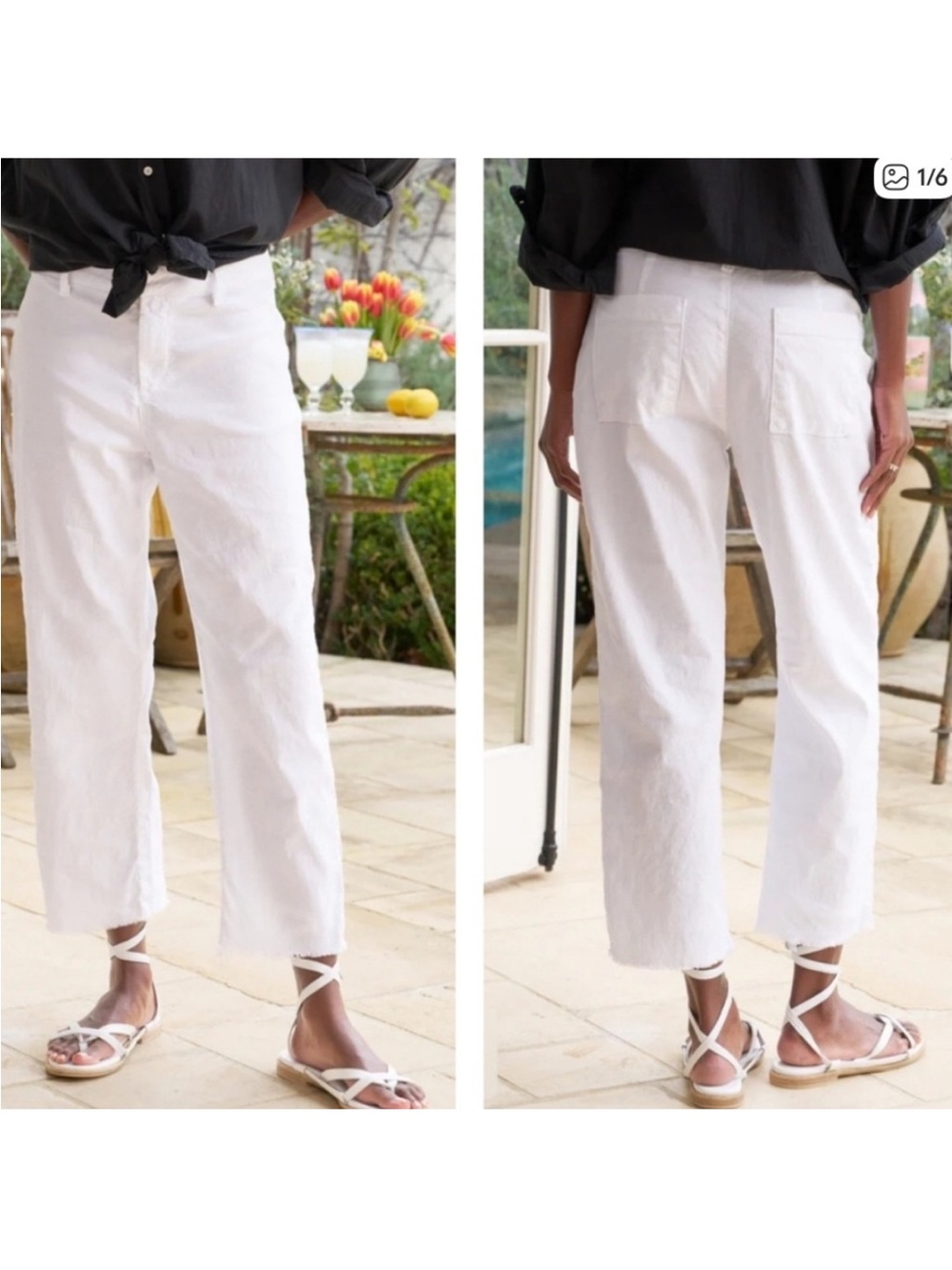 FRANK & EILEEN Kinsale White Pants Size 12